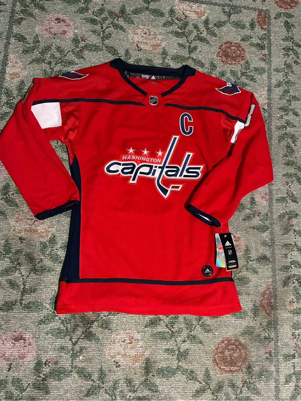 adidas Washington Capitals Red & Navy Hockey Jersey Alex Ovechkin ❤️